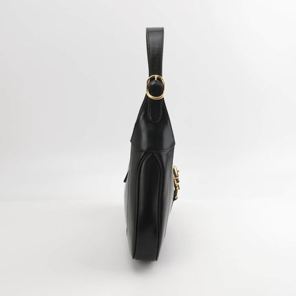 Sold Gucci Jackie 1961 Black Leather Bag with Adjustable Strap