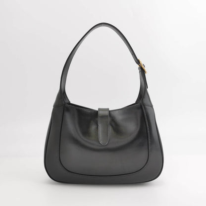 Gucci Jackie 1961 Black Leather Bag with Adjustable Strap