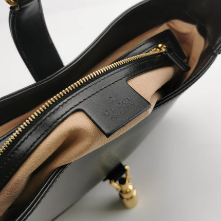Sold Gucci Jackie 1961 Black Leather Bag with Adjustable Strap
