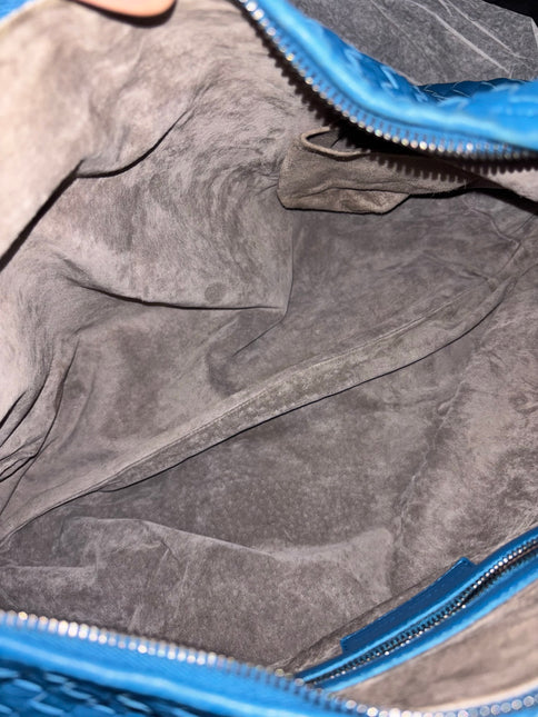 Bottega Veneta Belly Hobo Intrecciato Blue Navy Leather Maxi 50cm