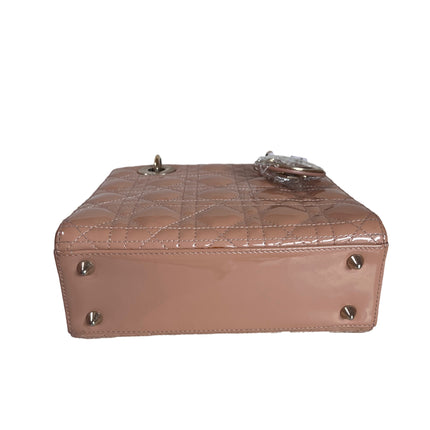 Lady Dior Small Nude Beige Patent Leather with Strap