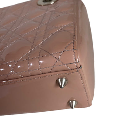 Lady Dior Small Nude Beige Patent Leather with Strap