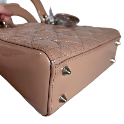 Lady Dior Small Nude Beige Patent Leather with Strap