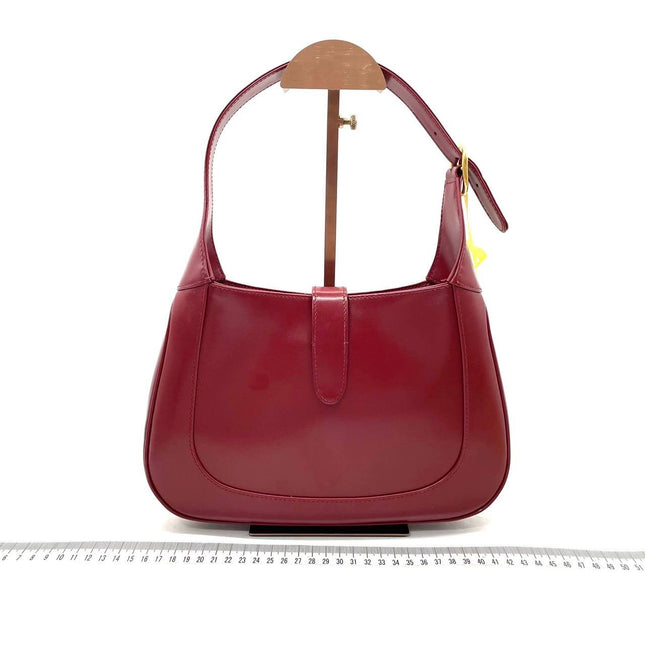 Sold Gucci Jackie 1961 Ancora Red Leather Bag Small with Adjustable Strap