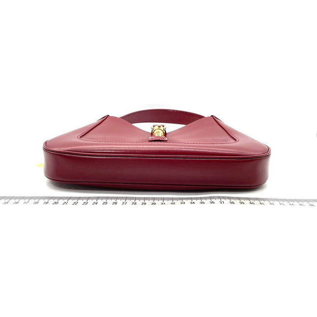 Sold Gucci Jackie 1961 Ancora Red Leather Bag Small with Adjustable Strap
