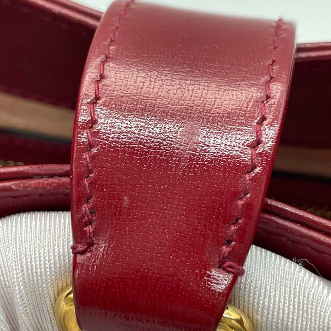Sold Gucci Jackie 1961 Ancora Red Leather Bag Small with Adjustable Strap