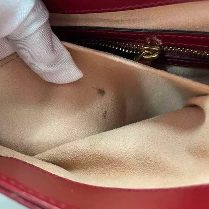 Sold Gucci Jackie 1961 Ancora Red Leather Bag Small with Adjustable Strap