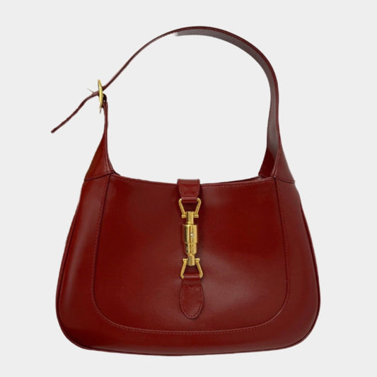 Gucci Jackie 1961 Ancora Red Leather Bag Small with Adjustable Strap