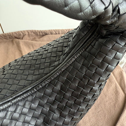 Bottega Veneta Veneta Intrecciato Hobo Bag Large Black Lambskin leather 48cm