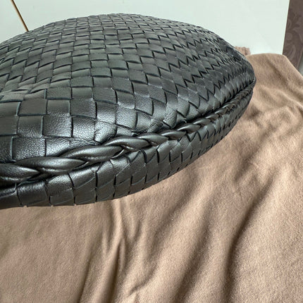 Bottega Veneta Veneta Intrecciato Hobo Bag Large Black Lambskin leather 48cm