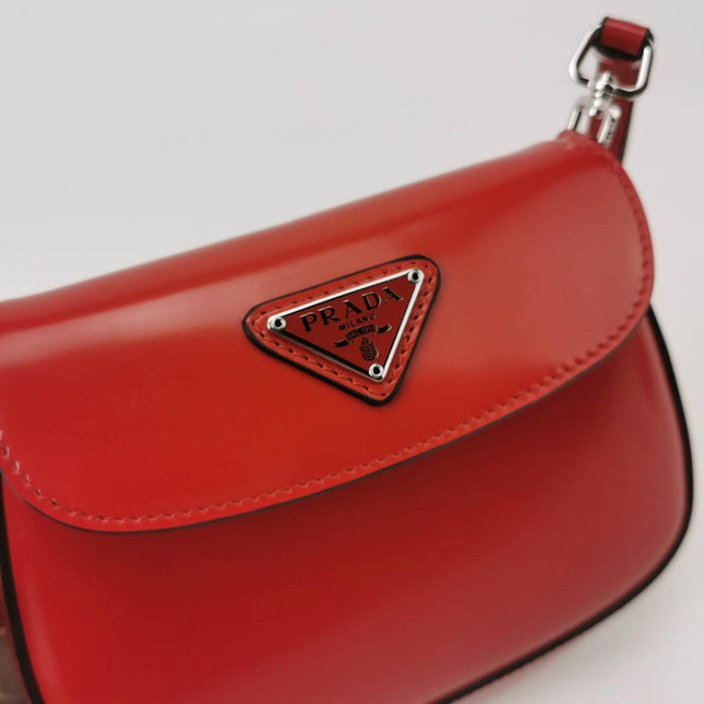 Sold Prada Cleo Flap Red Leather Mini Shoulder bag