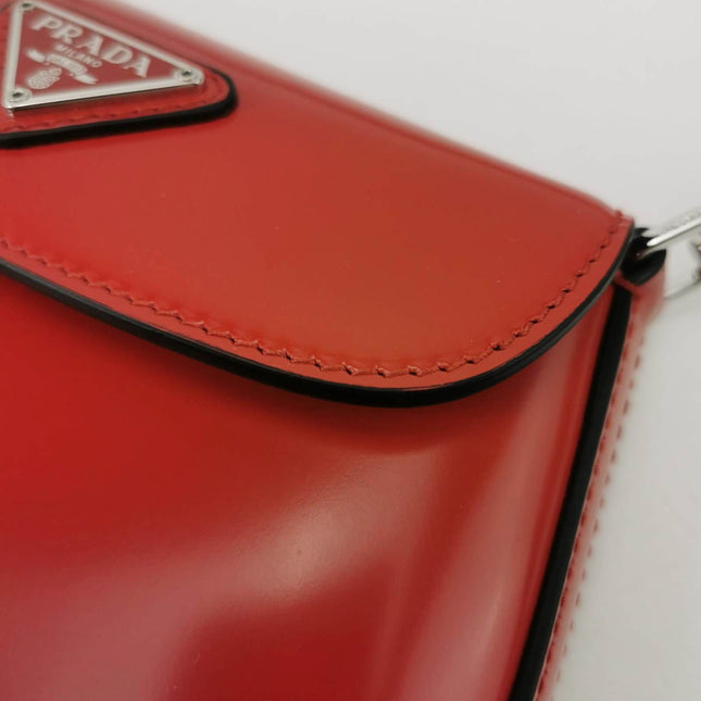 Sold Prada Cleo Flap Red Leather Mini Shoulder bag