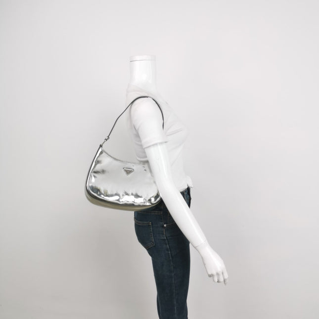 Sold Prada Cleo Silver leather shoulder bag