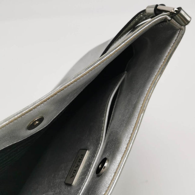 Sold Prada Cleo Silver leather shoulder bag