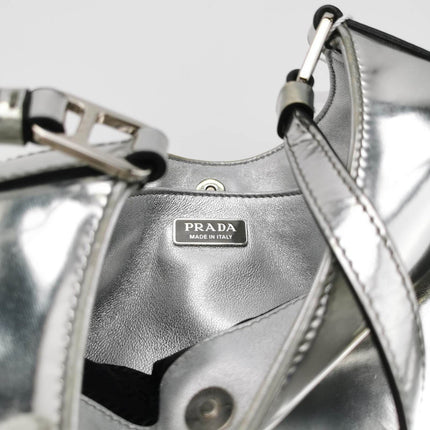 Sold Prada Cleo Silver leather shoulder bag