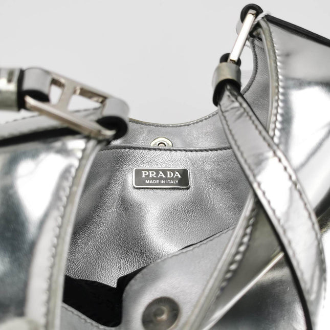 Sold Prada Cleo Silver leather shoulder bag