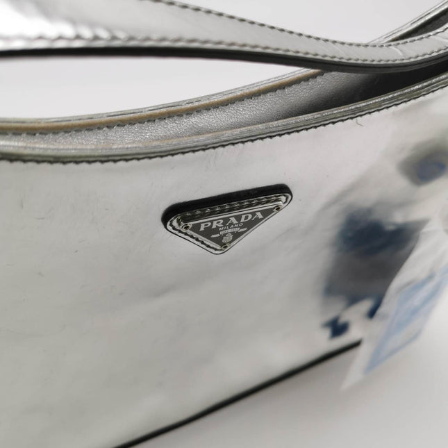 Sold Prada Cleo Silver leather shoulder bag