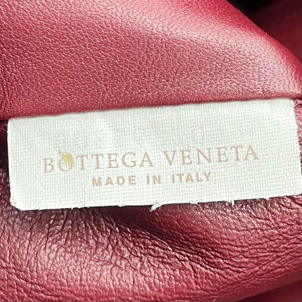 Bottega Veneta Pouch Large Burgundy Intrecciato Leather Clutch