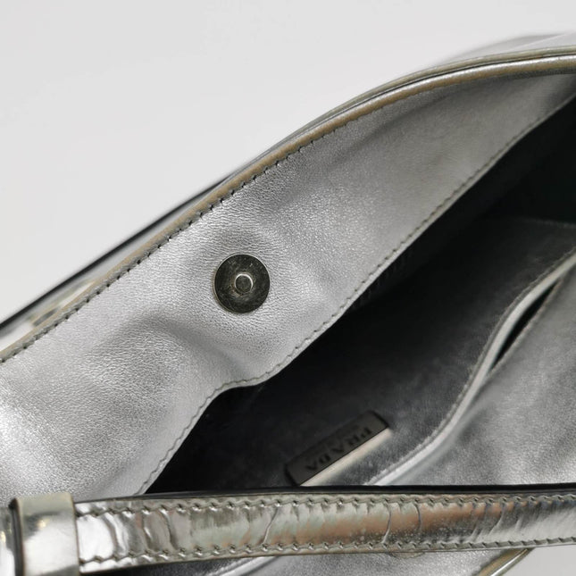 Sold Prada Cleo Silver leather shoulder bag