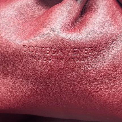 Bottega Veneta Pouch Large Burgundy Intrecciato Leather Clutch