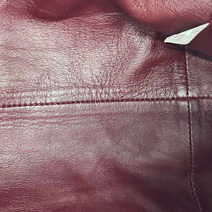 Bottega Veneta Pouch Large Burgundy Intrecciato Leather Clutch