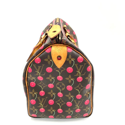 Sac bandoulière Louis Vuitton x Takashi Murakami Speedy 25 Cerises en Monogram