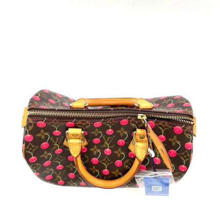 Sac bandoulière Louis Vuitton x Takashi Murakami Speedy 25 Cerises en Monogram