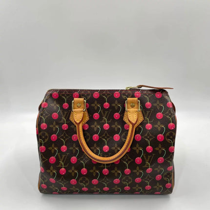 Sac bandoulière Louis Vuitton x Takashi Murakami Speedy 25 Cerises en Monogram