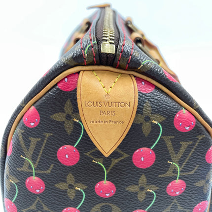Sac bandoulière Louis Vuitton x Takashi Murakami Speedy 25 Cerises en Monogram