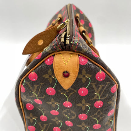 Sac bandoulière Louis Vuitton x Takashi Murakami Speedy 25 Cerises en Monogram