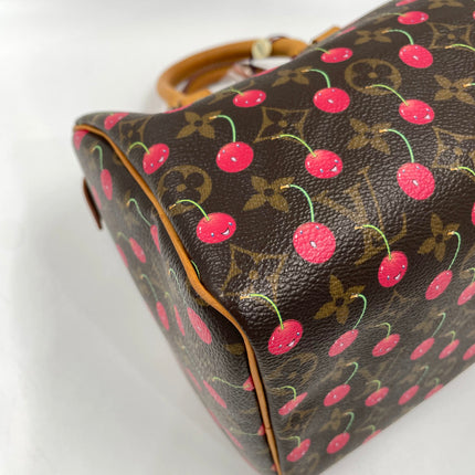 Sac bandoulière Louis Vuitton x Takashi Murakami Speedy 25 Cerises en Monogram