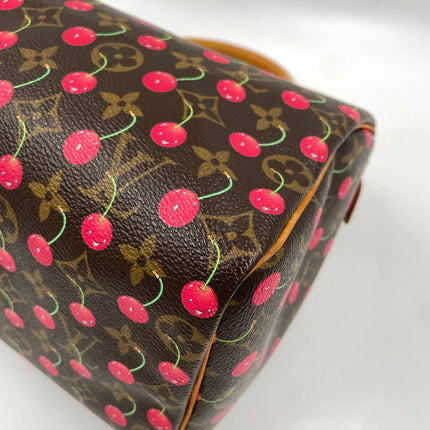 Sac bandoulière Louis Vuitton x Takashi Murakami Speedy 25 Cerises en Monogram