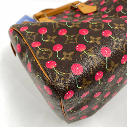 Sac bandoulière Louis Vuitton x Takashi Murakami Speedy 25 Cerises en Monogram