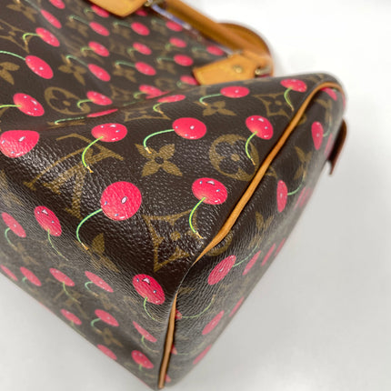 Sac bandoulière Louis Vuitton x Takashi Murakami Speedy 25 Cerises en Monogram
