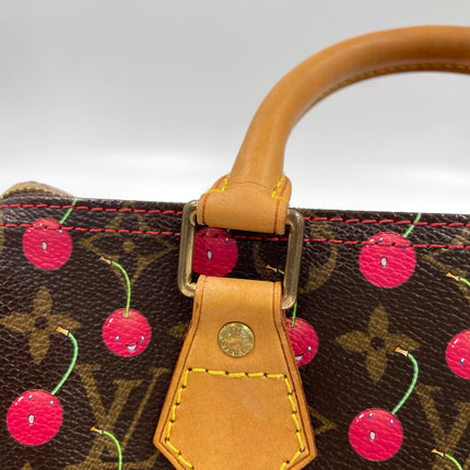 Sac bandoulière Louis Vuitton x Takashi Murakami Speedy 25 Cerises en Monogram