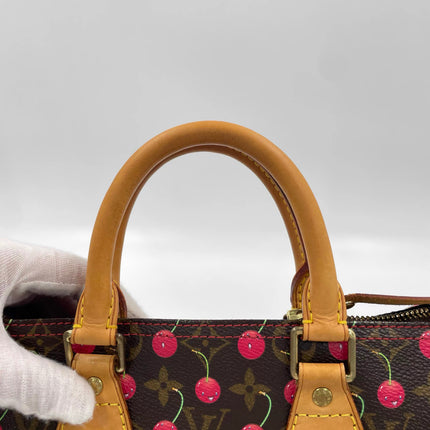 Sac bandoulière Louis Vuitton x Takashi Murakami Speedy 25 Cerises en Monogram