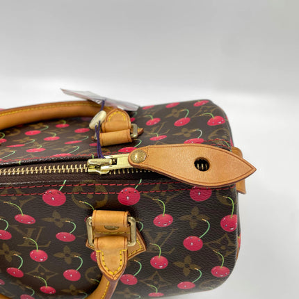 Sac bandoulière Louis Vuitton x Takashi Murakami Speedy 25 Cerises en Monogram