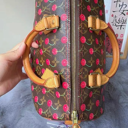 Sac bandoulière Louis Vuitton x Takashi Murakami Speedy 25 Cerises en Monogram