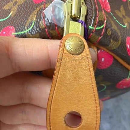 Sac bandoulière Louis Vuitton x Takashi Murakami Speedy 25 Cerises en Monogram