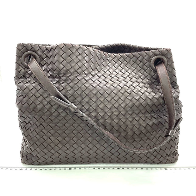 Bottega Veneta Garda Dark Brown Intrecciato Nappa Leather Large 33cm