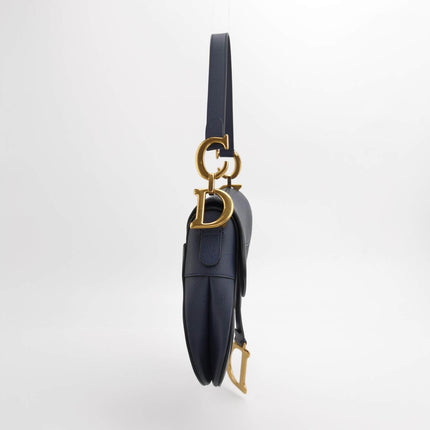 Sold Dior Saddle Navy Medium Grained Leather Handbag