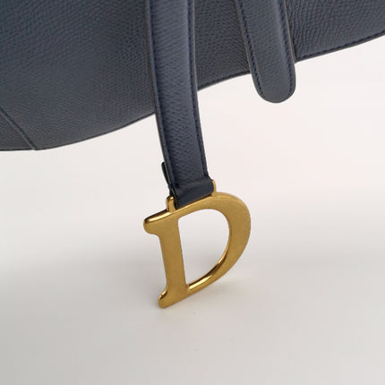 Sold Dior Saddle Navy Medium Grained Leather Handbag