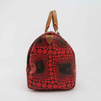 Louis Vuitton x Yayoi Kusama Limited Edition Speedy 30 Red Top Handle Bag