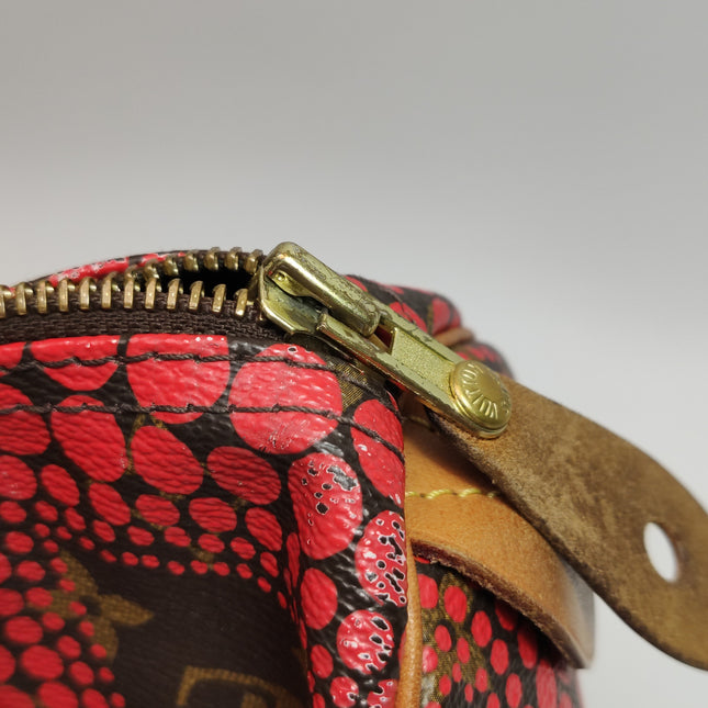 Louis Vuitton x Yayoi Kusama Limited Edition Speedy 30 Red Top Handle Bag