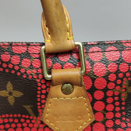 Louis Vuitton x Yayoi Kusama Limited Edition Speedy 30 Red Top Handle Bag