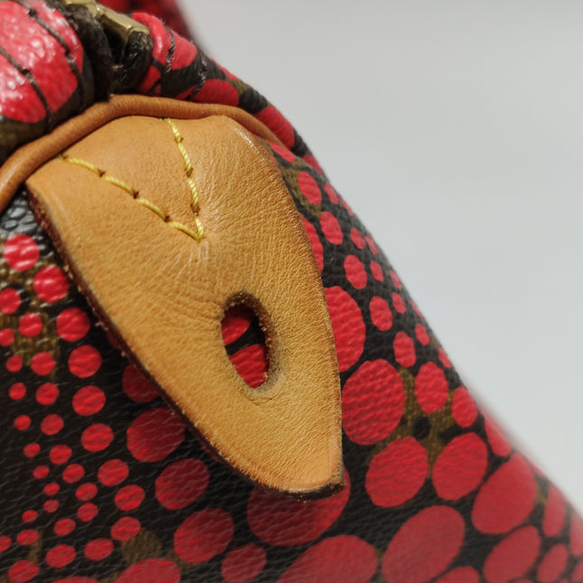 Louis Vuitton x Yayoi Kusama Limited Edition Speedy 30 Red Top Handle Bag