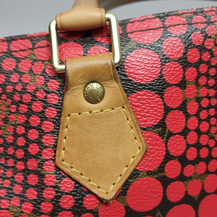 Louis Vuitton x Yayoi Kusama Limited Edition Speedy 30 Red Top Handle Bag