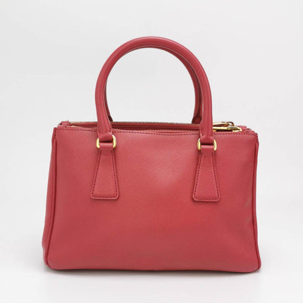 Prada Galleria Saffiano Leather Small Pink Handbag with Strap