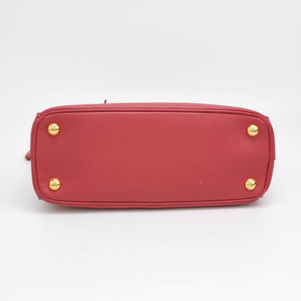 Prada Galleria Saffiano Leather Small Pink Handbag with Strap