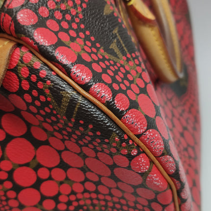 Louis Vuitton x Yayoi Kusama Limited Edition Speedy 30 Red Top Handle Bag